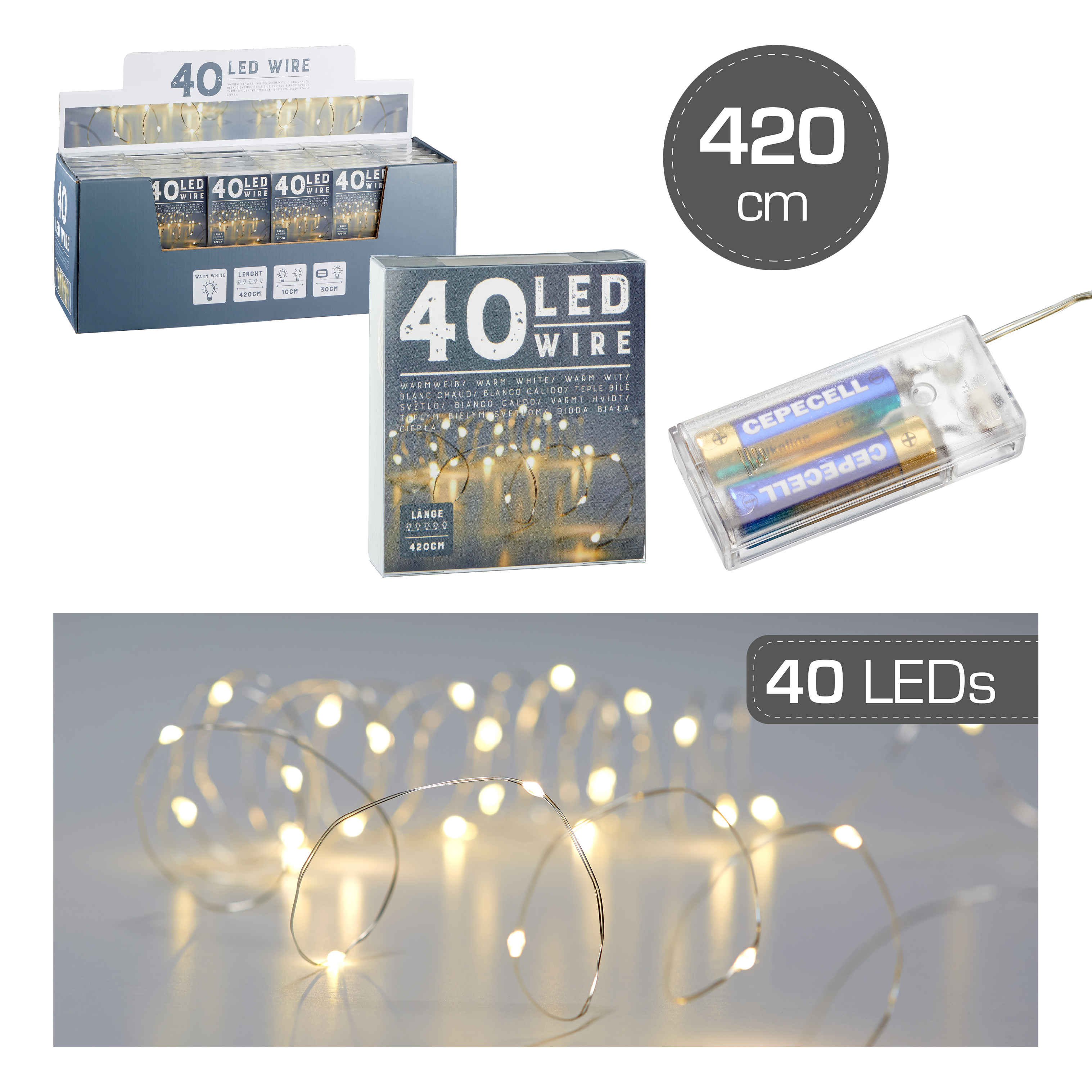 Mikro LED 40er Lichterkette Mikro LED 40er Lichterkette