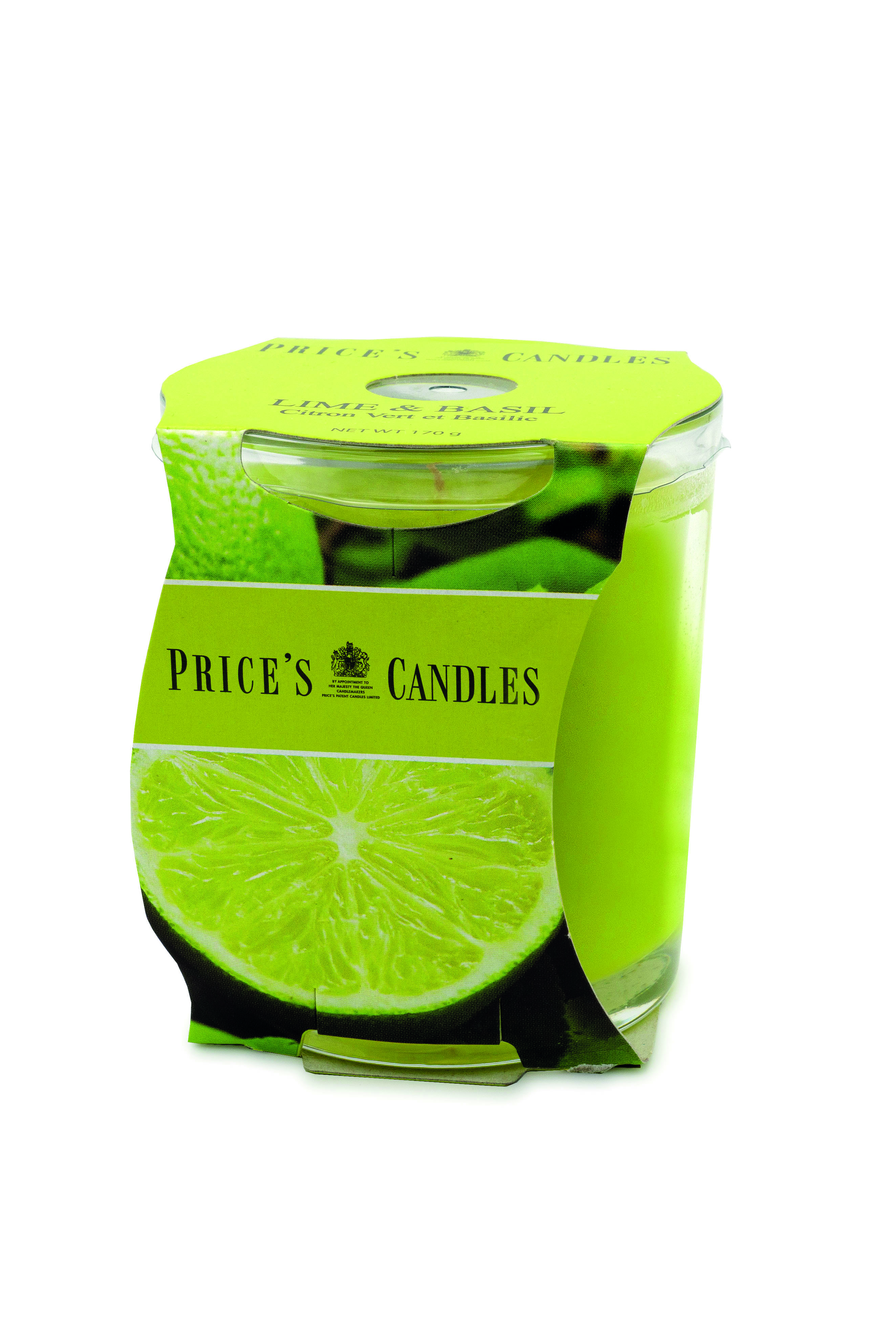 Bougie parfumée dans pot en verre avec couvercle Citron vert & basilic PRICES Bougie parfumée dans pot en verre avec couvercle Citron vert & basilic PRICES