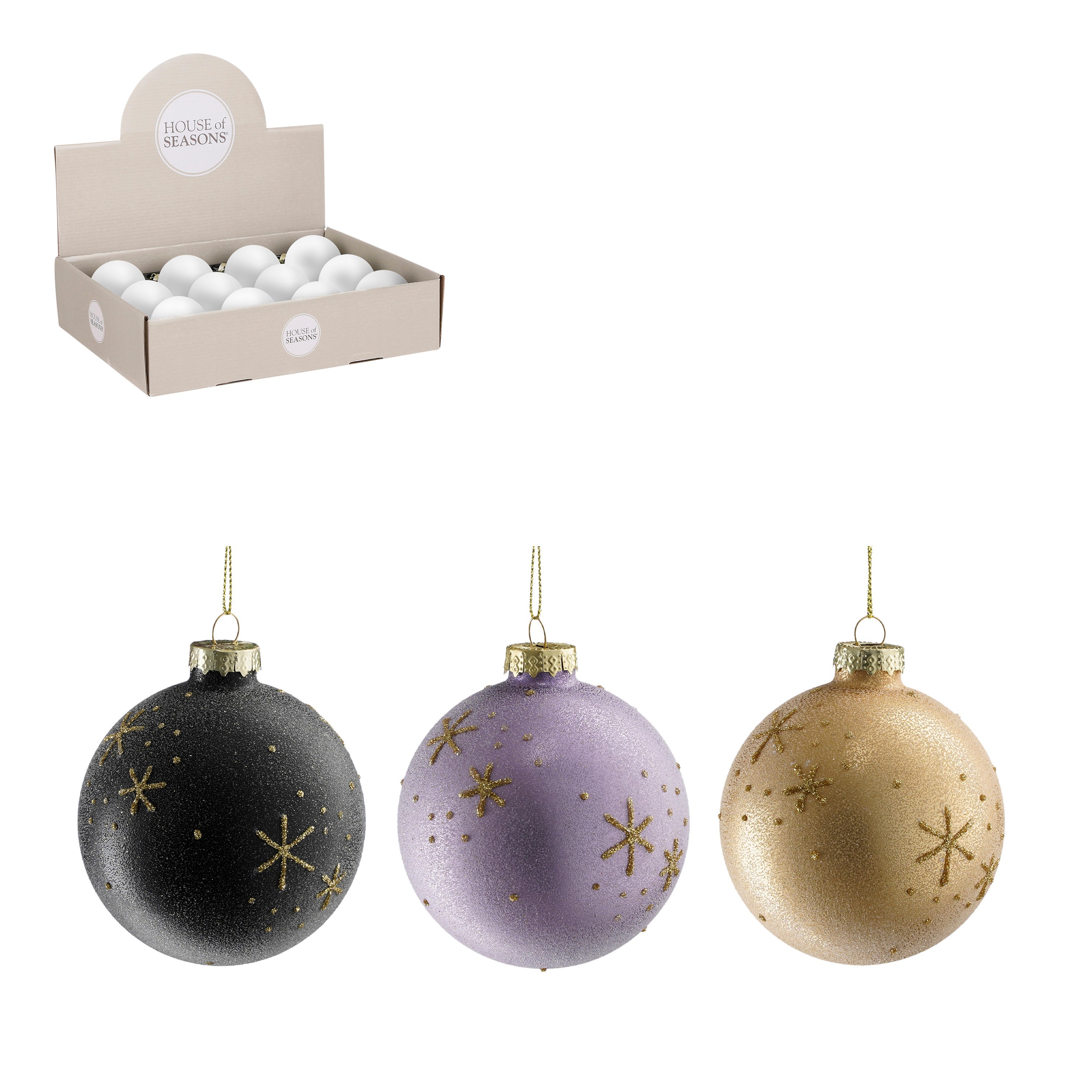 Boule de Noël 8 cm SCHEEFLOCKE