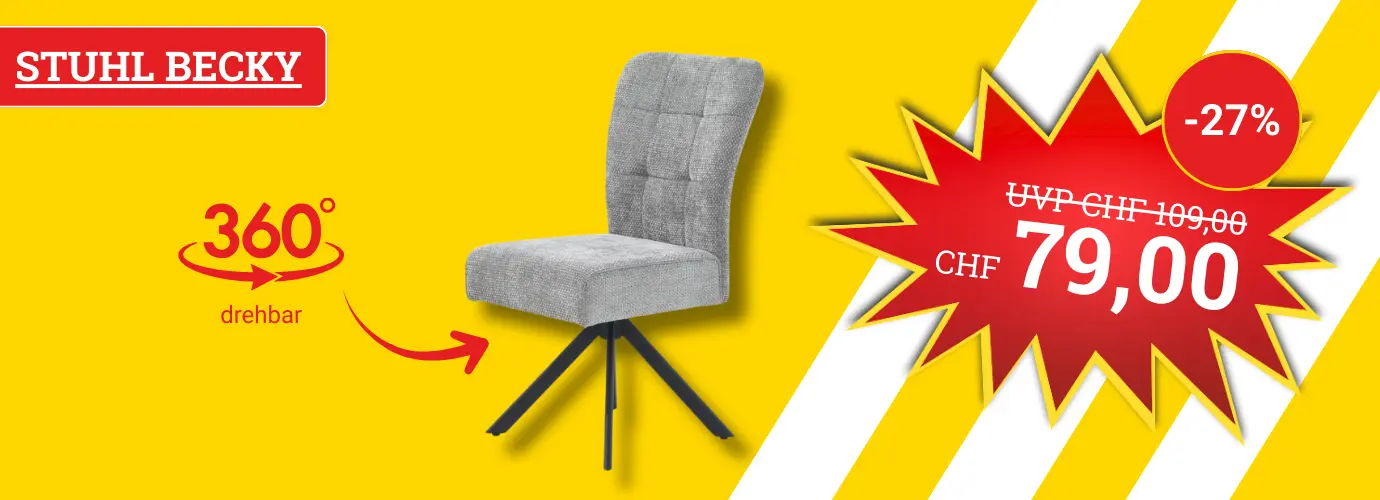 MEGA Sparen! Stuhl Backy mit Drehfunktion > Jetzt losshoppen