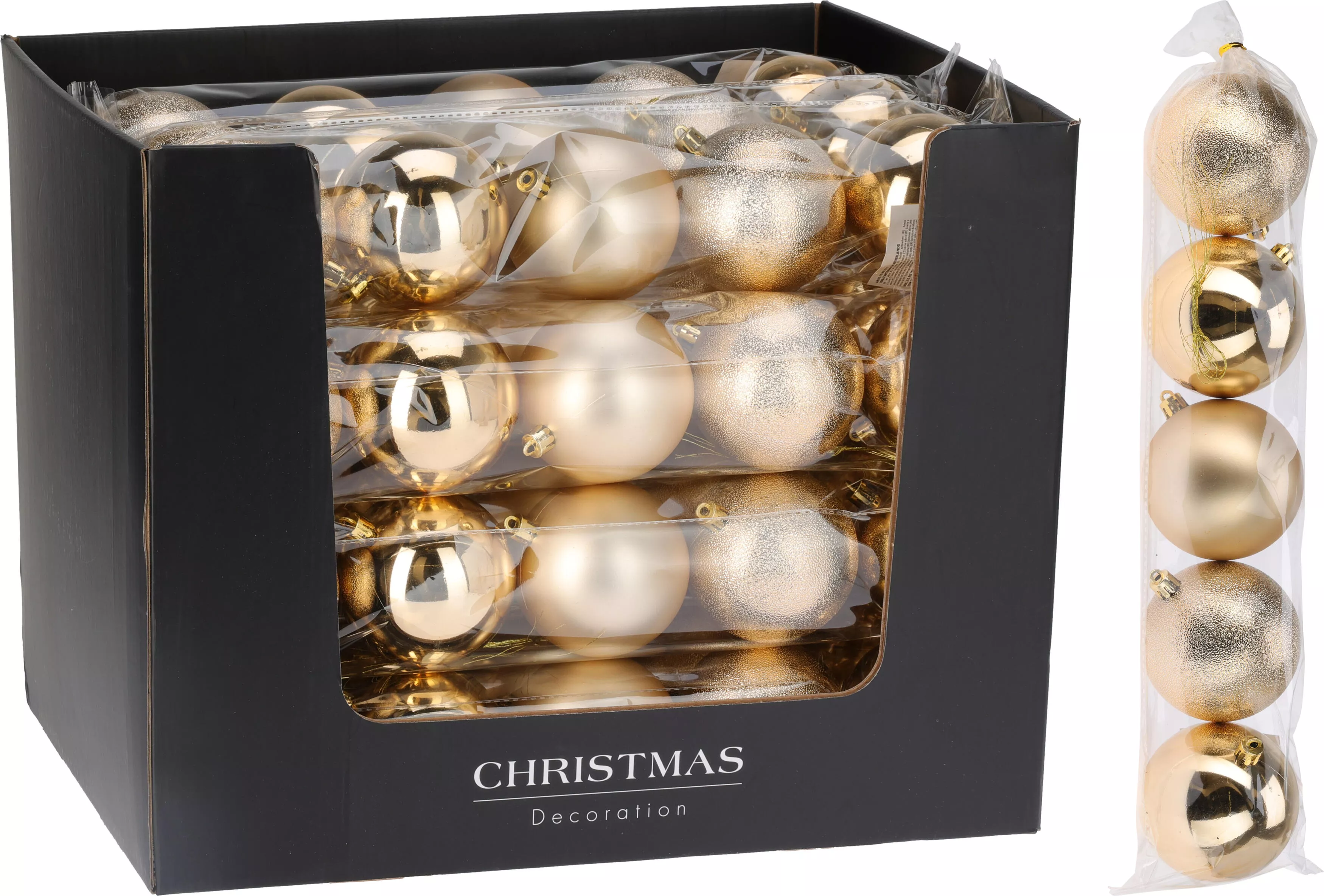 Lot de 5 boules de Noël CHRISTMAS