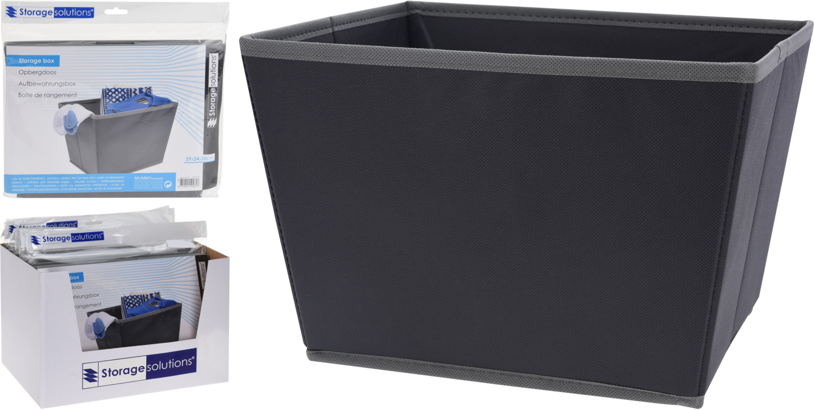 Panier de rangement anthracite