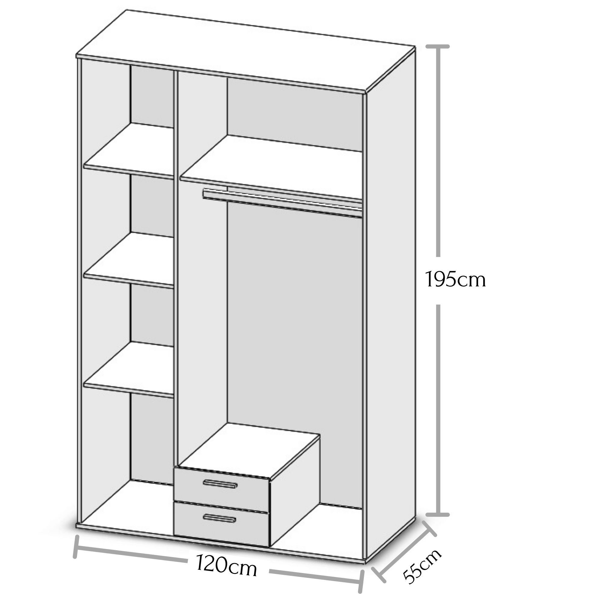 Armoire à portes battantes KITTY