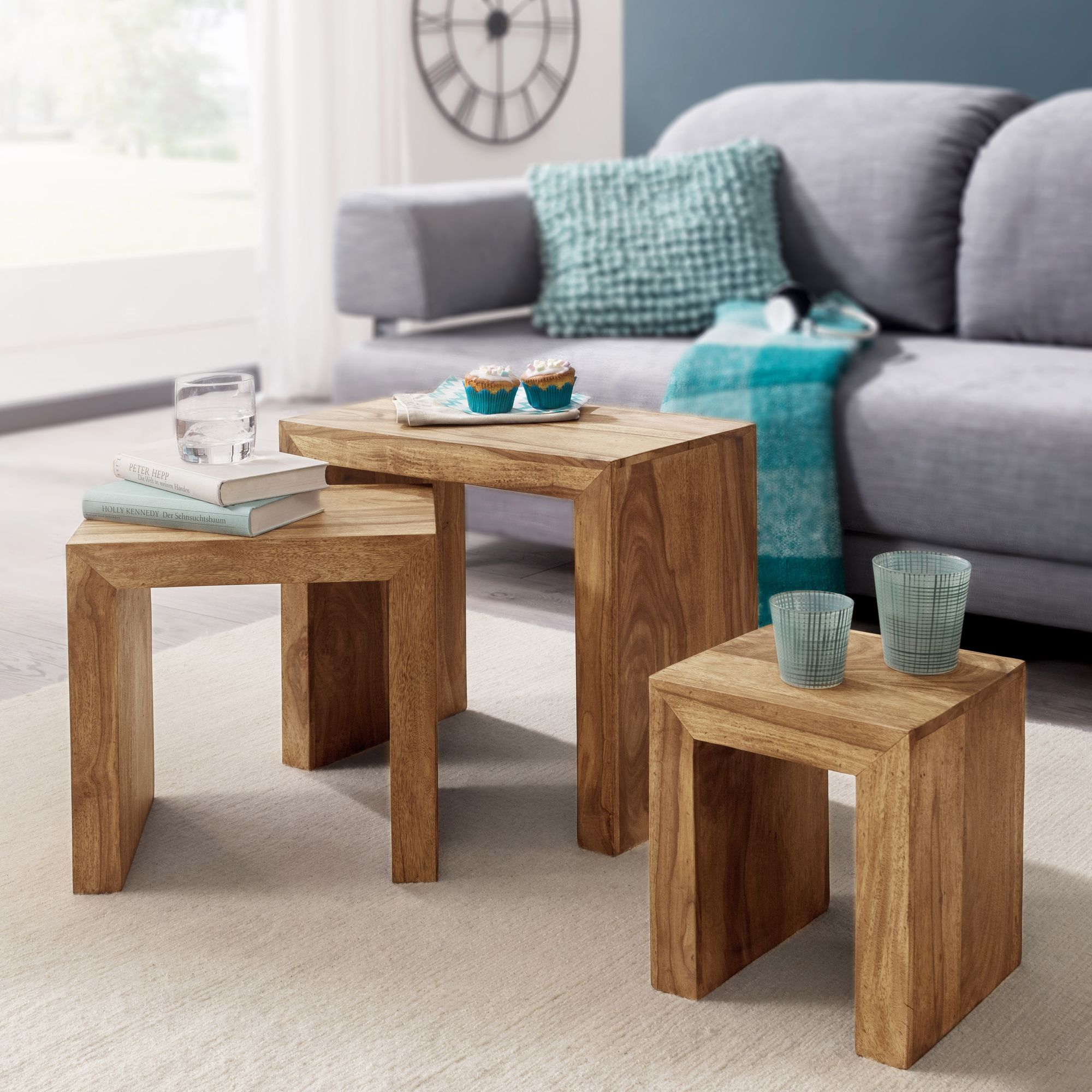 Lot de 3 tables gigognes PATTANI Lot de 3 tables gigognes PATTANI