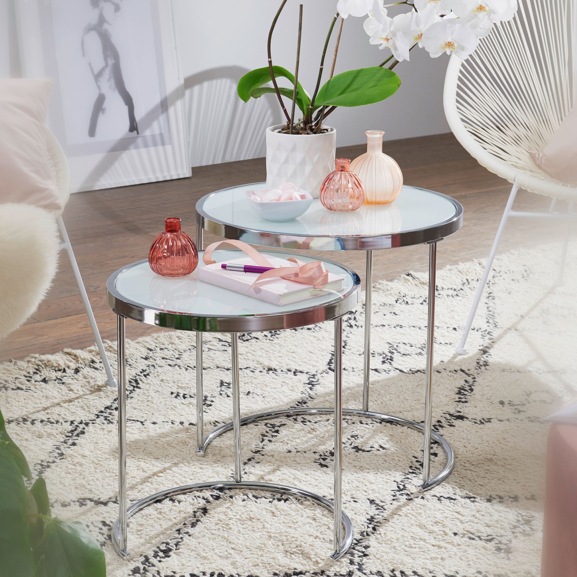 Lot de 2 tables d'appoint CHIANG RAI Lot de 2 tables d'appoint CHIANG RAI