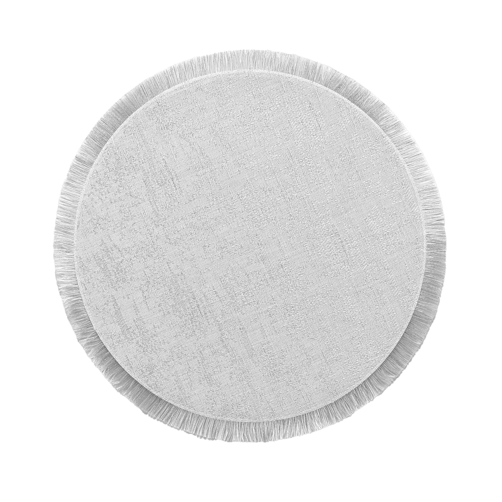 Set de table rond avec fils argentés JOALIE Set de table rond avec fils argentés JOALIE