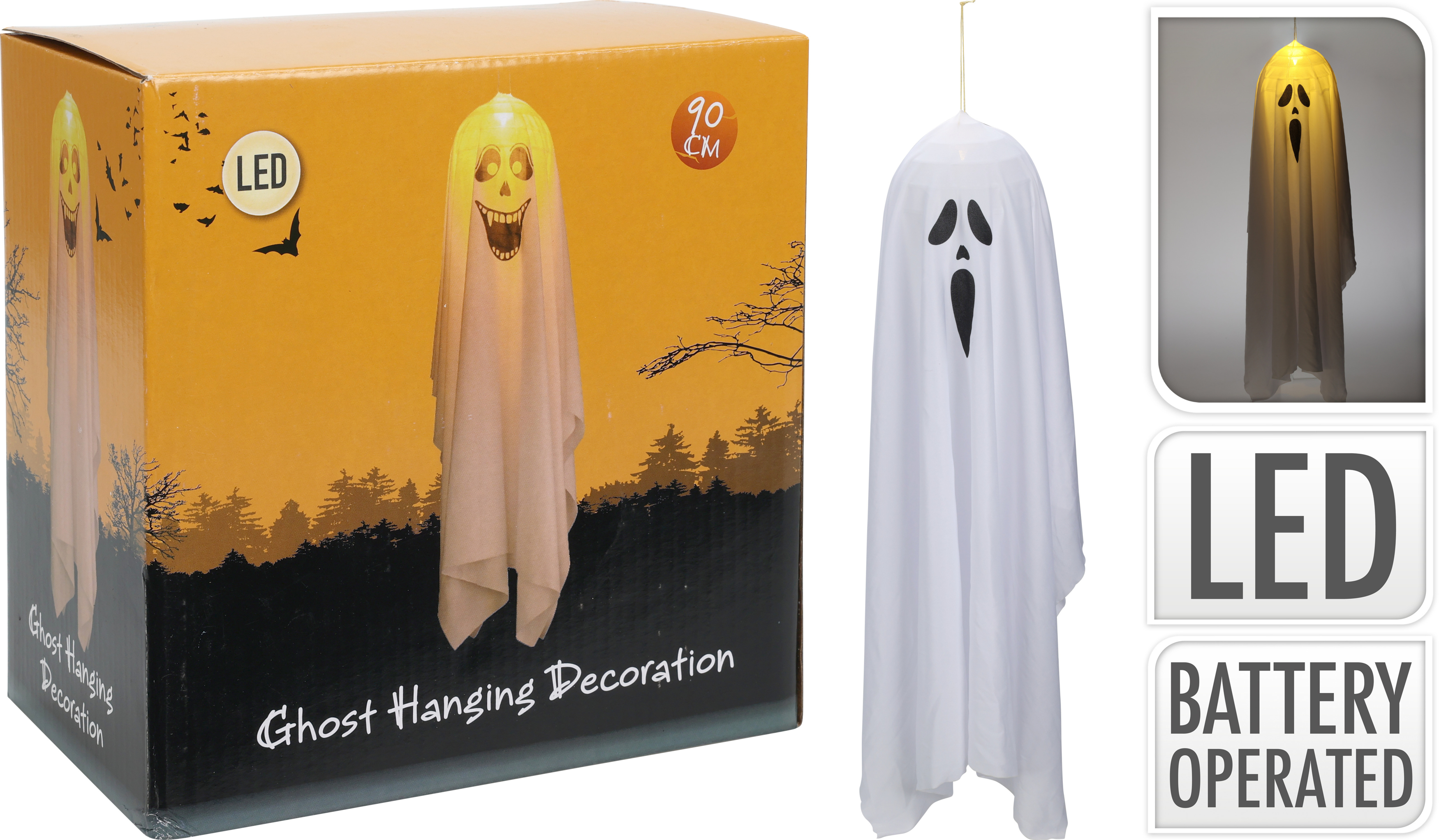 Hängedeko Geist mit LED HALLOWEEN Hängedeko Geist mit LED HALLOWEEN