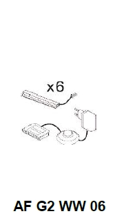 Rückwandbeleuchtungen 6er-Set CATANIA CHAMBORD  AF G2 WW 06 Rückwandbeleuchtungen 6er-Set CATANIA CHAMBORD  AF G2 WW 06