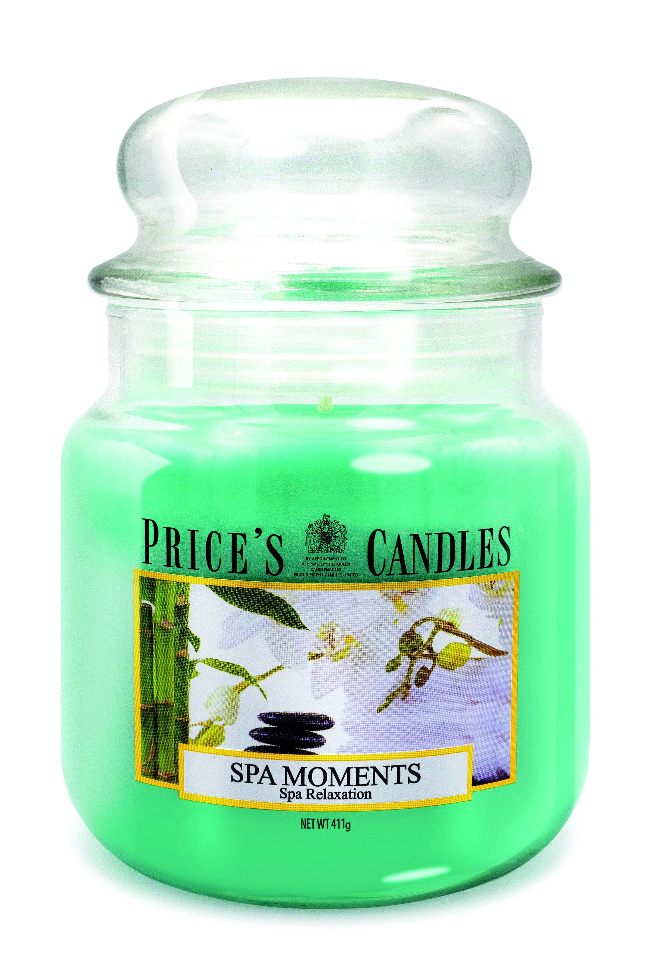 Bougie parfumée dans pot en verre avec couvercle Spa Moments PRICES Bougie parfumée dans pot en verre avec couvercle Spa Moments PRICES