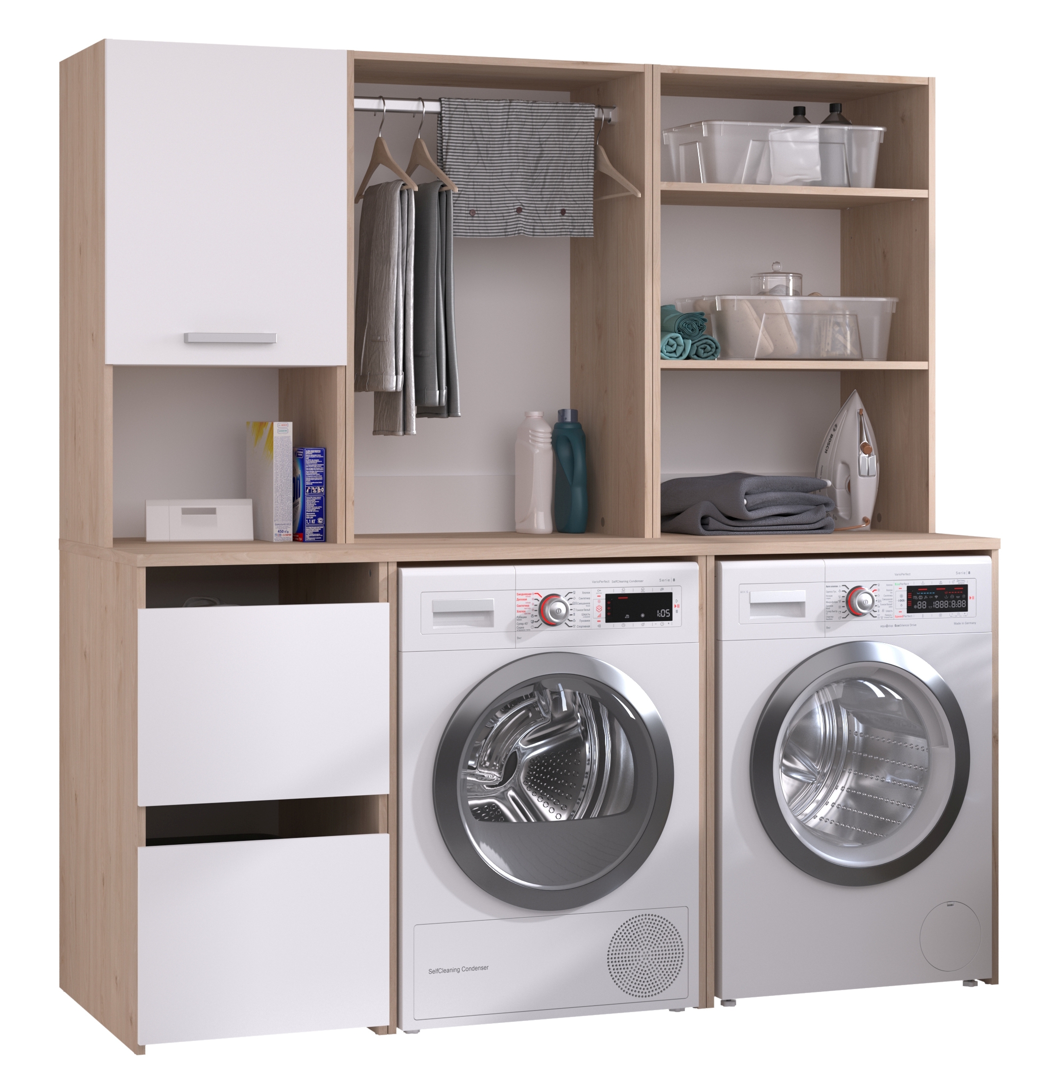 Waschmaschinenumbauschränke-Set LAUNDRY 4