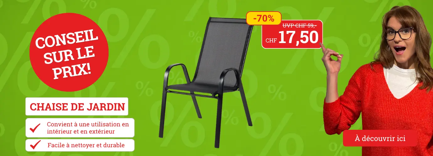 Prix INCROYABLE ! Chaise de jardin NADJA. Découvrez-la ici