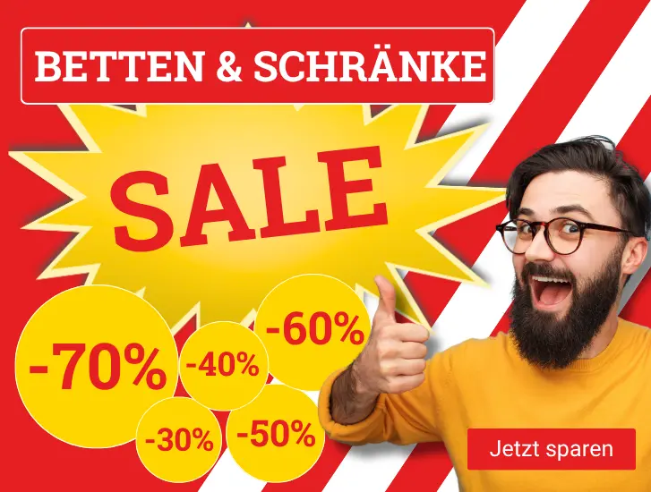 Betten & Schränke SALE - jetzt bis zu 70% sparen