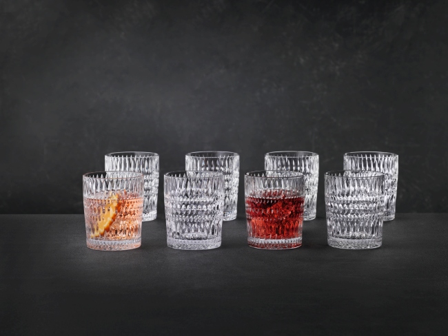 Lot de 8 verres à whisky ETHNO