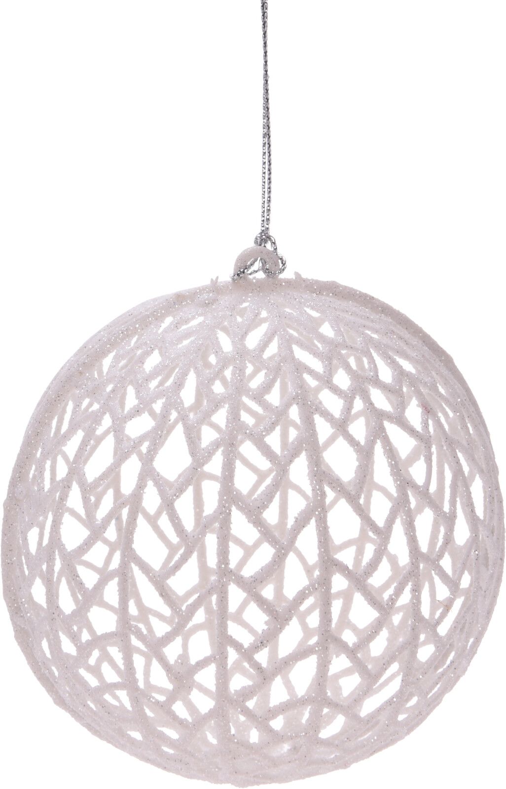 Boule de noël ton blanc 9cm ORNAMENT