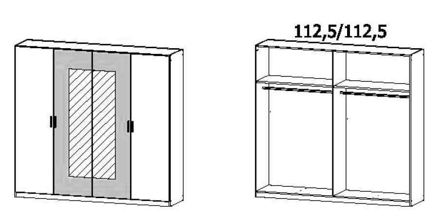 Drehtürenschrank BORNEO