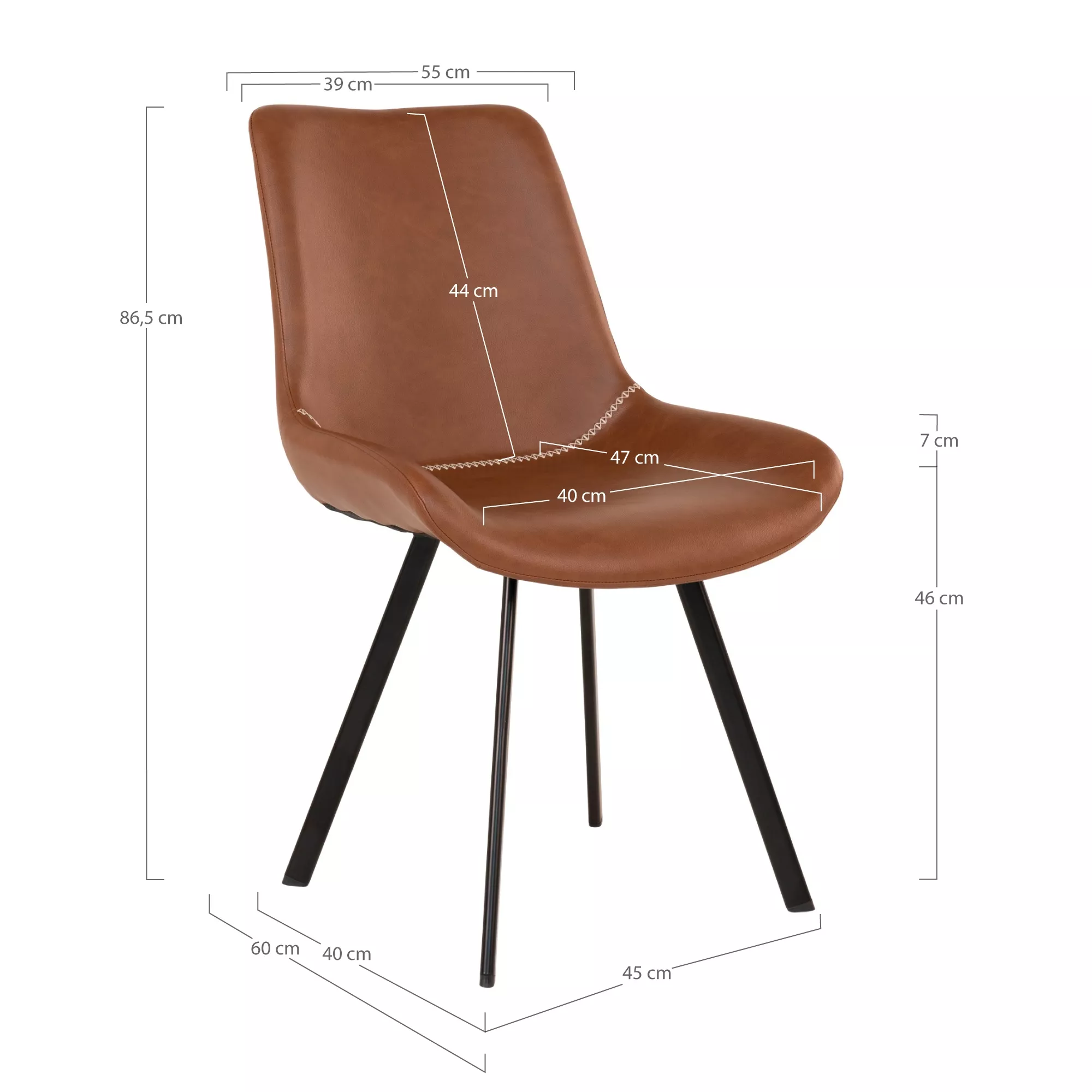 Lot de 2 chaises MEMPHIS