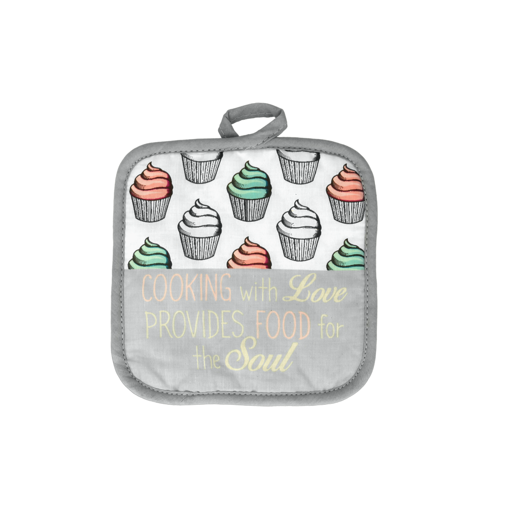 Topflappen mit Motiv 2er Set MUFFIN Topflappen mit Motiv 2er Set MUFFIN