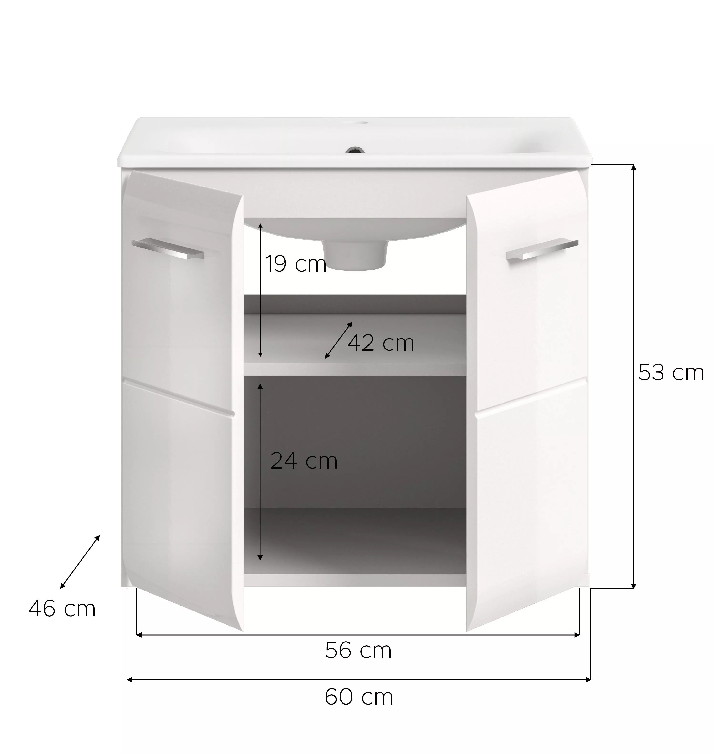 Waschbeckenunterschrank mit Waschbecken BONGA