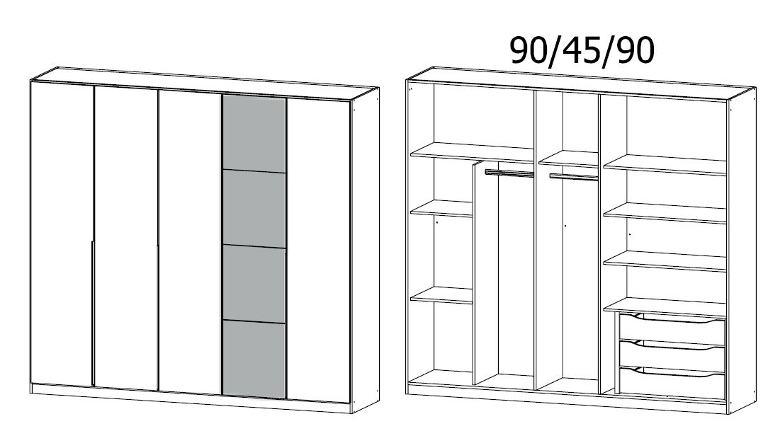 Drehtürenschrank BELLEZZA