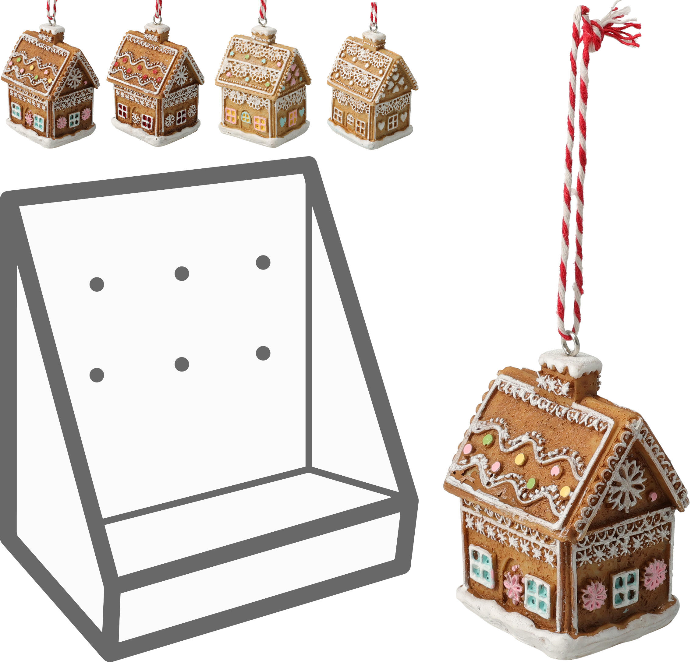 Maison de pain d'épices à suspendre CHRISTMAS