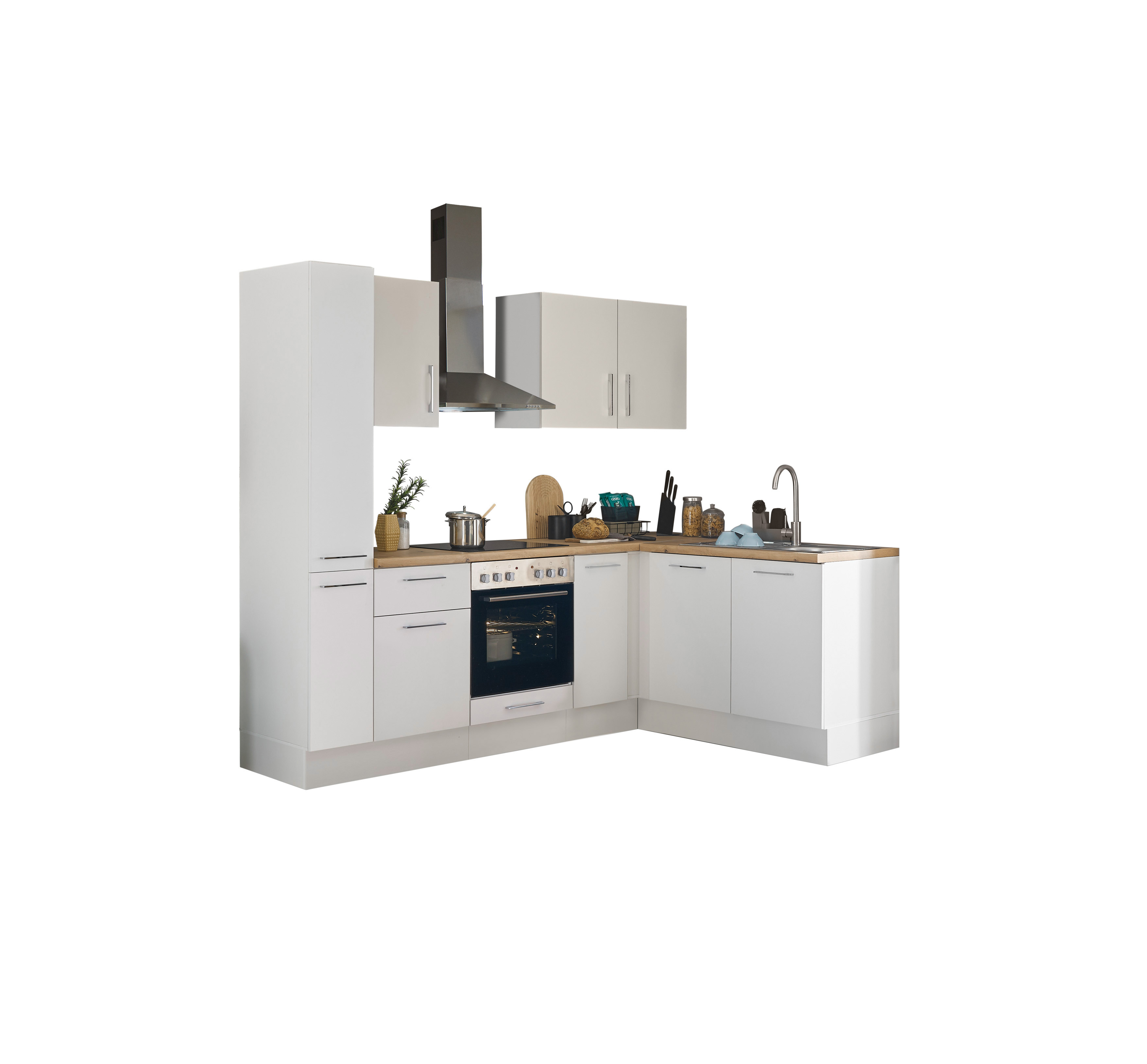 Küchenblock mit E-Geräten CORNWALL (Ecke-Apotheker) I Küchenblock mit E-Geräten CORNWALL (Ecke-Apotheker) I