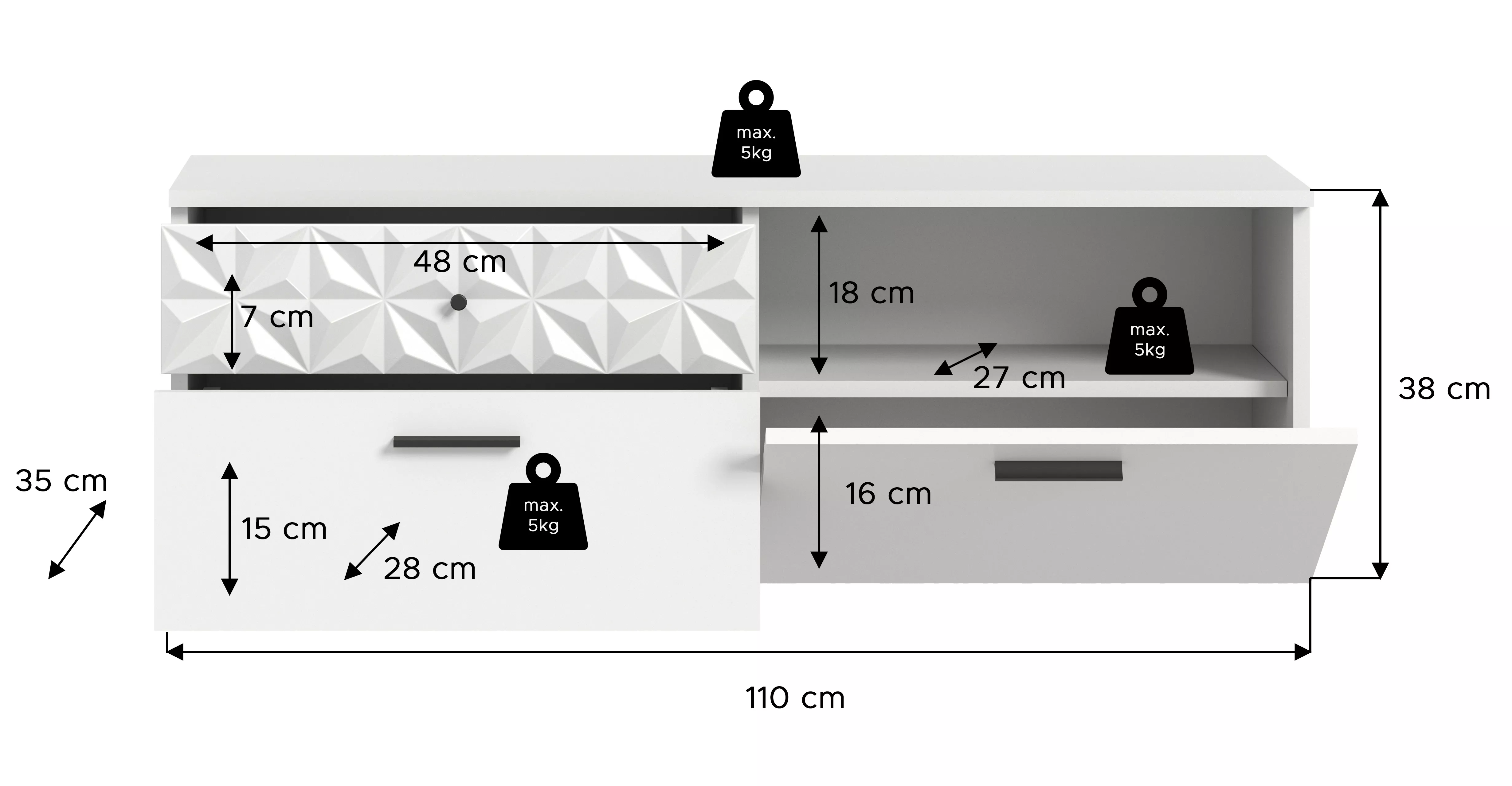 Schuhschrank hängend ZIWAY