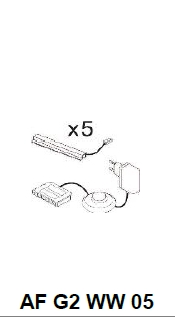 Eclairage de fond 5 pièces CATANIA CHAMBORD AF G2 WW 05 Eclairage de fond 5 pièces CATANIA CHAMBORD AF G2 WW 05