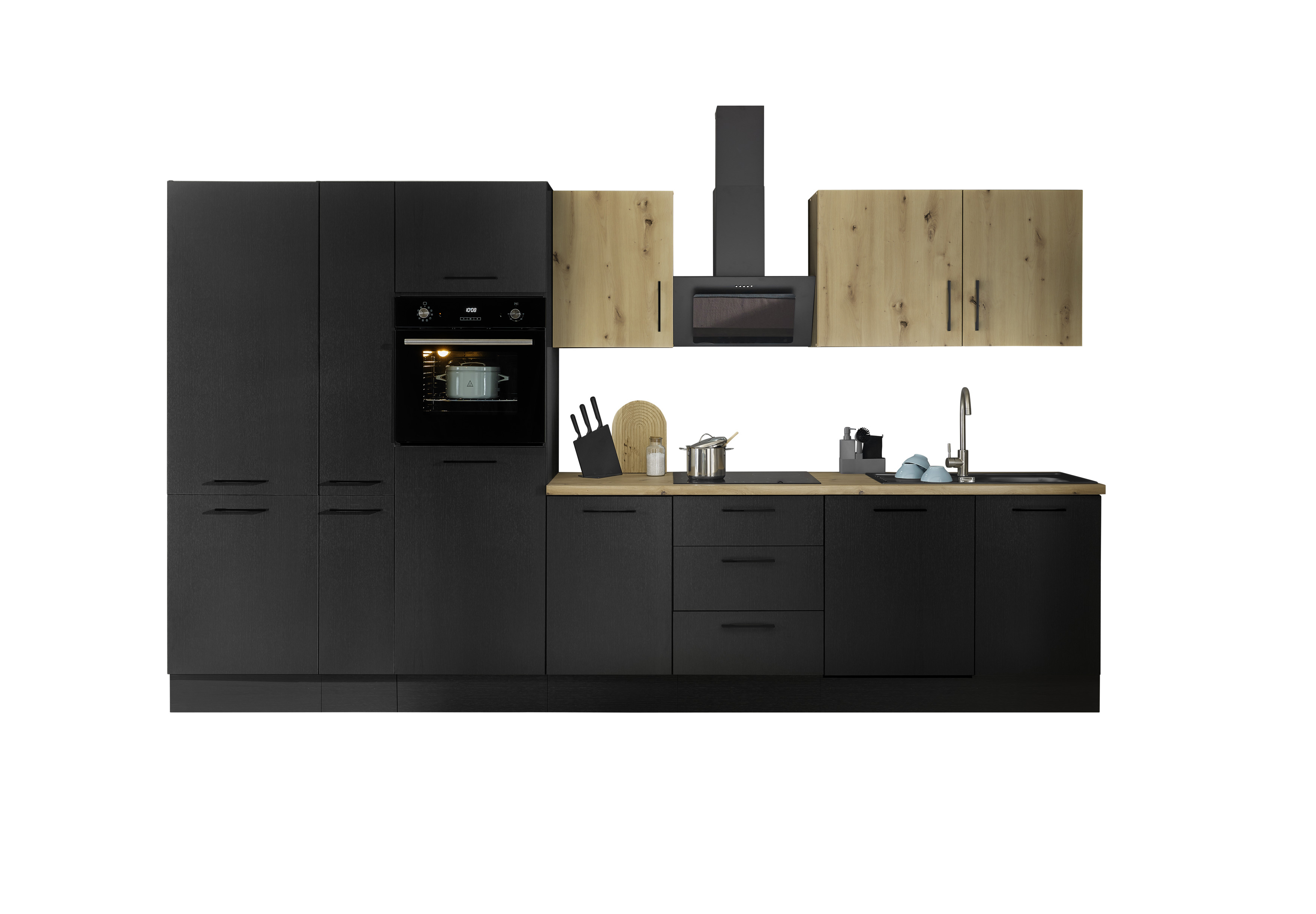 Bloc cuisine avec électroménager CORNWALL (bloc cuisine-four-lave-vaisselle-réfrigérateur-armoire coulissante) VIII Bloc cuisine avec électroménager CORNWALL (bloc cuisine-four-lave-vaisselle-réfrigérateur-armoire coulissante) VIII