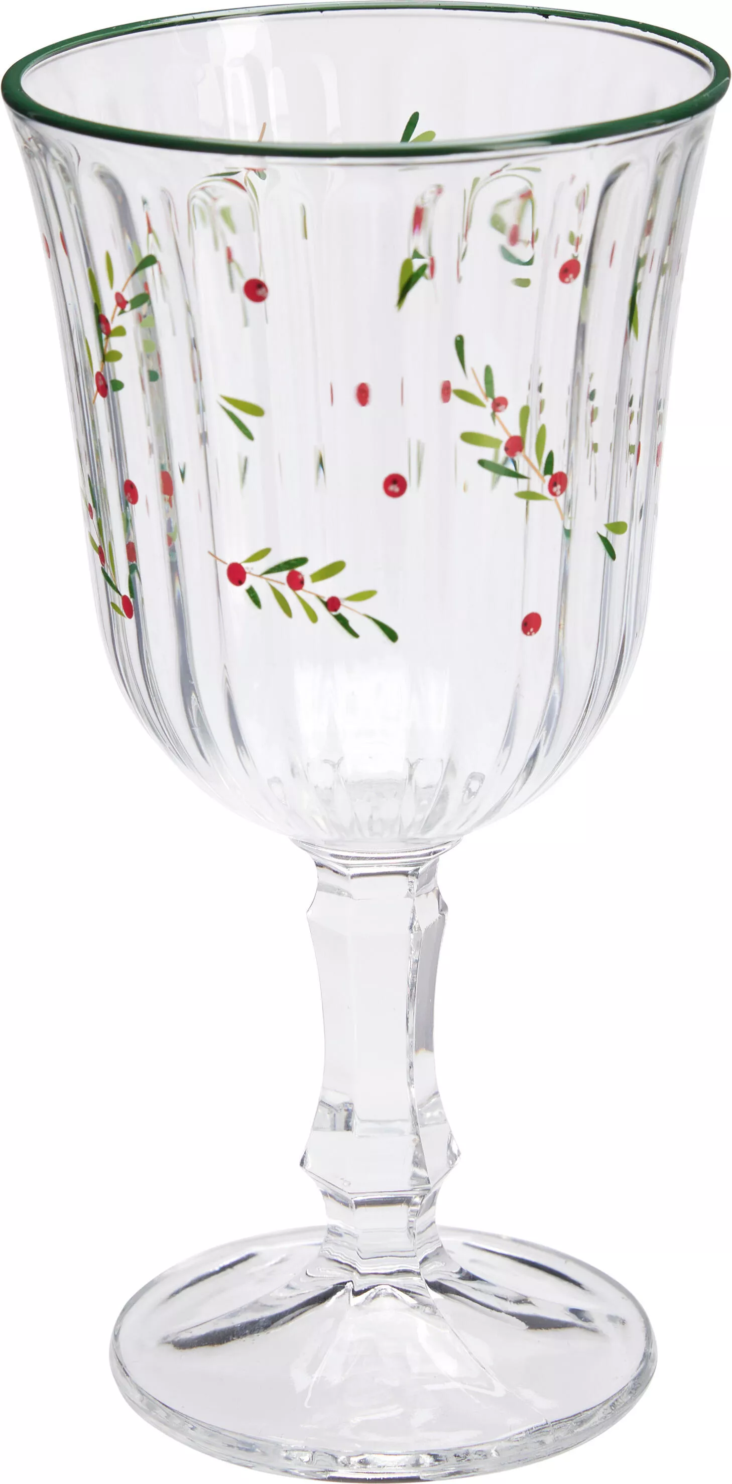 Weinglas Beerenzweig CHRISTMAS