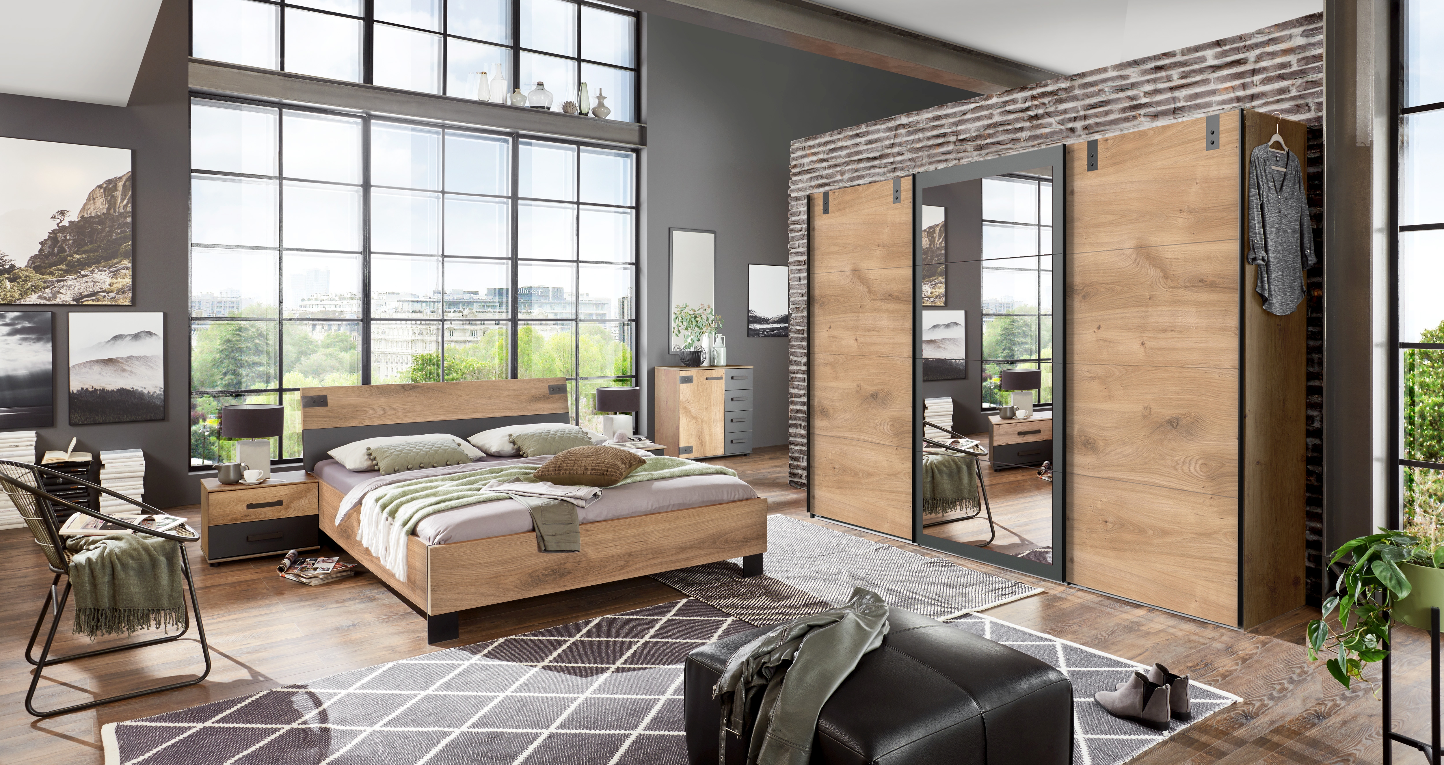 Chambre à coucher 4 éléments MALMÖ Chambre à coucher 4 éléments MALMÖ