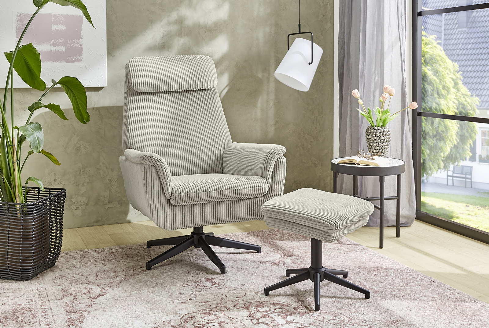 Fauteuil relax avec repose-pied HAMAR