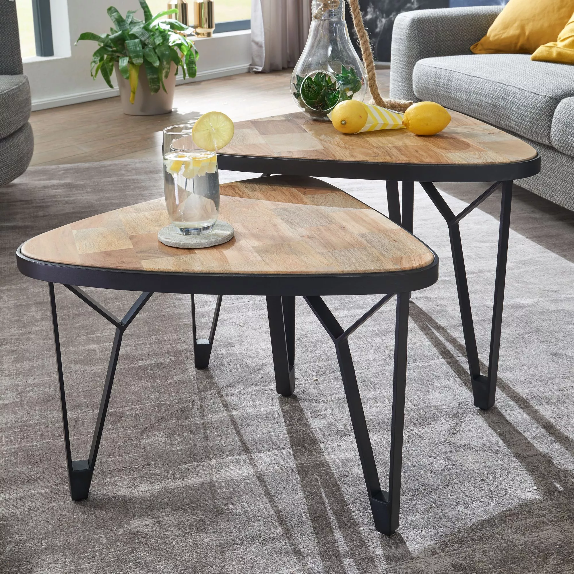 Lot de 2 tables basses DOI KIAULOM