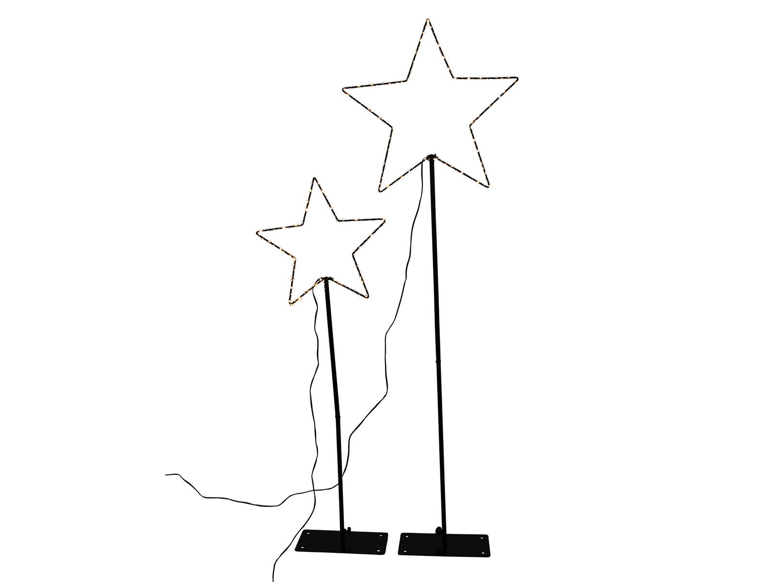 Lot de 2 étoiles LED avec pied MERRY CHRISTMAS Lot de 2 étoiles LED avec pied MERRY CHRISTMAS