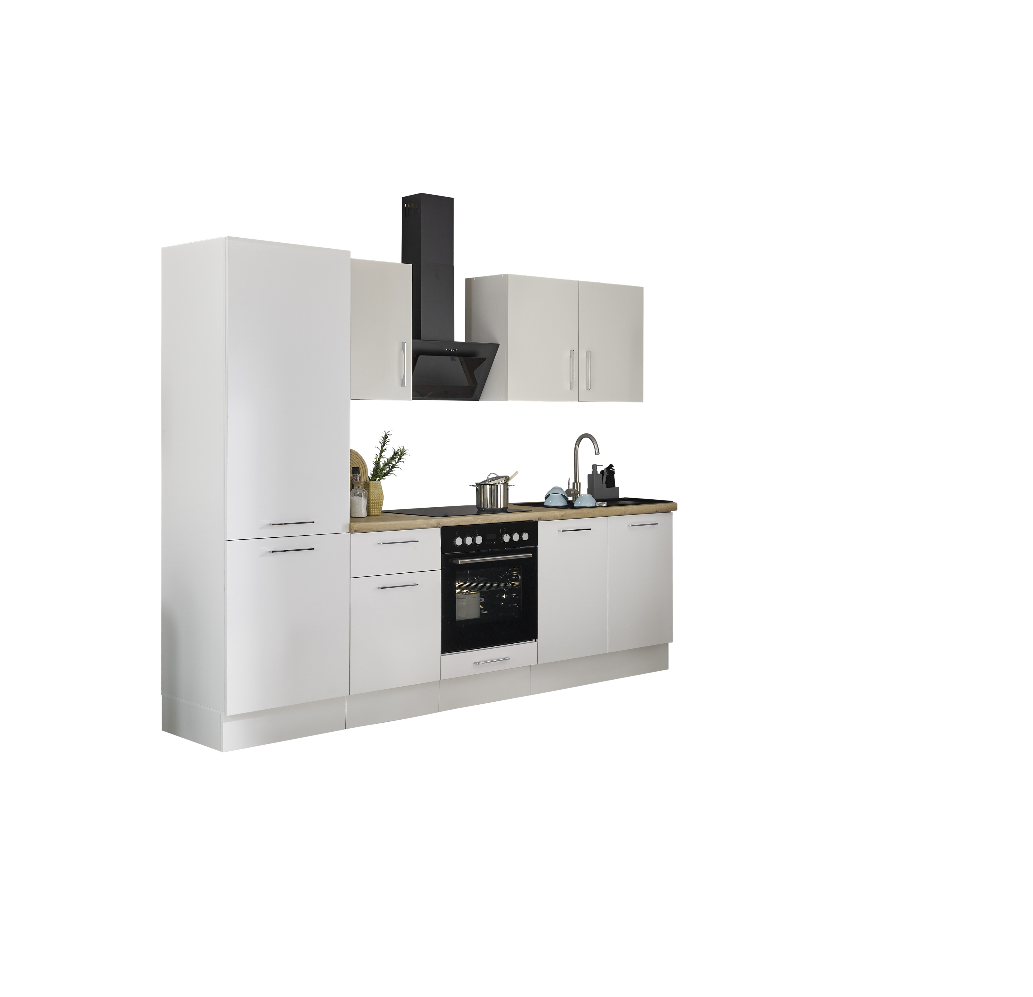 Küchenblock mit E-Geräten CORNWALL (Zeile-Kühlschrank) II