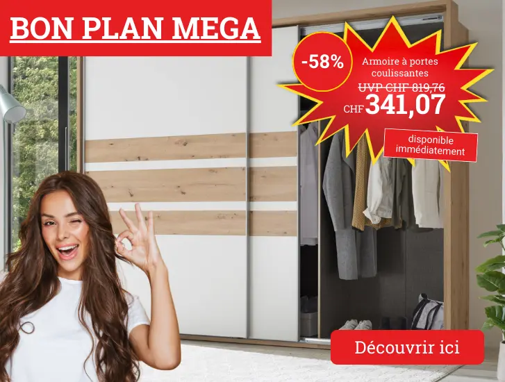 Prix MEGA! Armoire à portes coulissantes CATANIA
