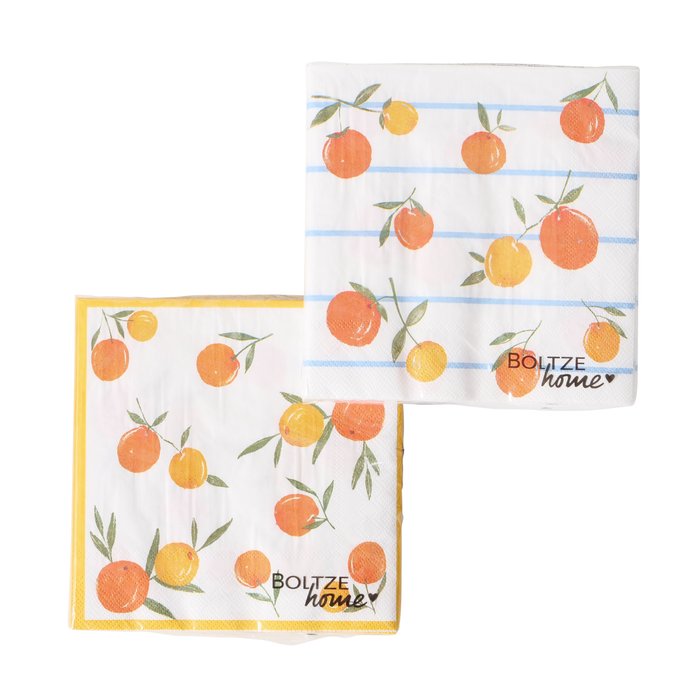 Serviettes oranges FRUITS
