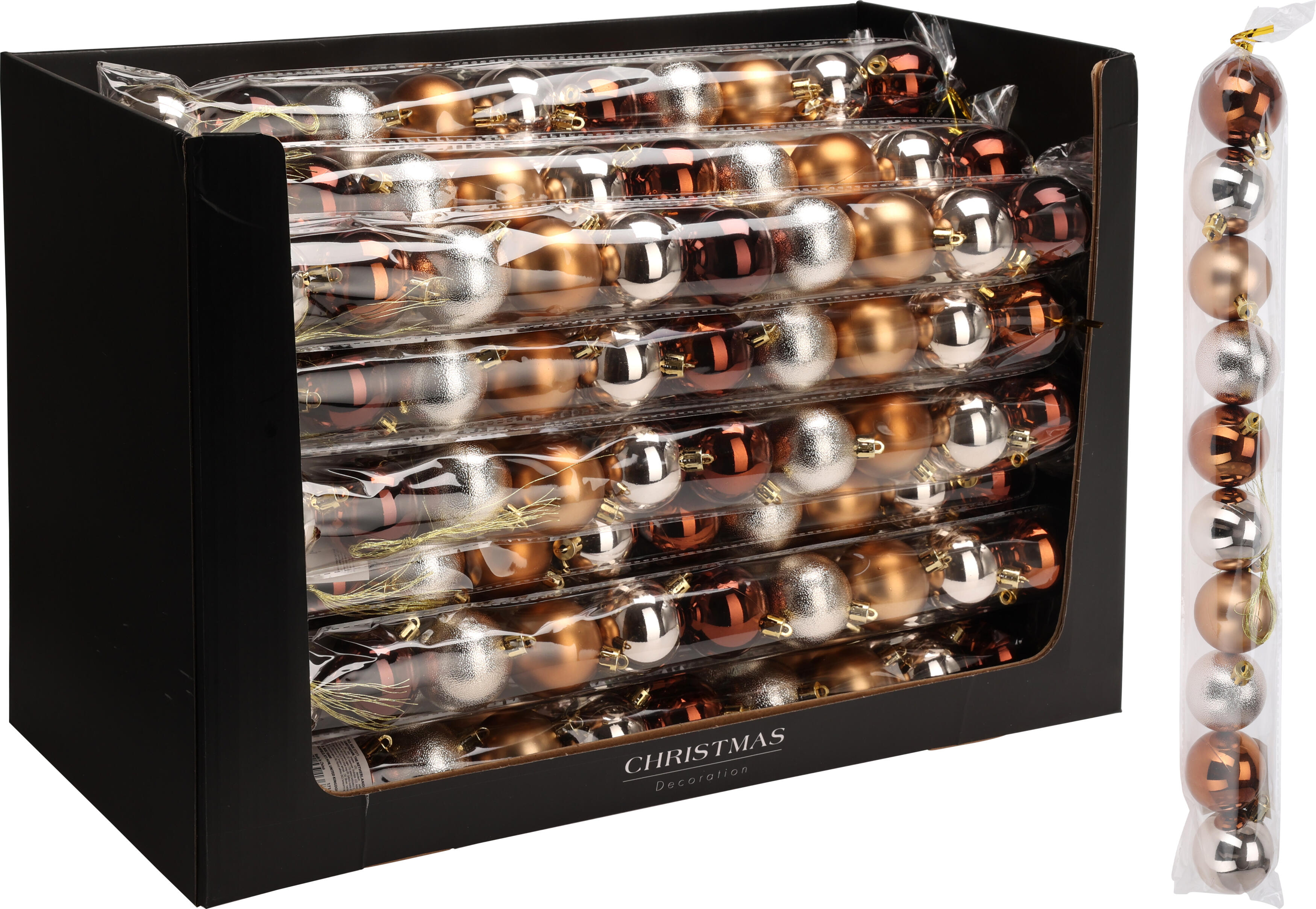 Lot de 10 boules de Noël CHRISTMAS