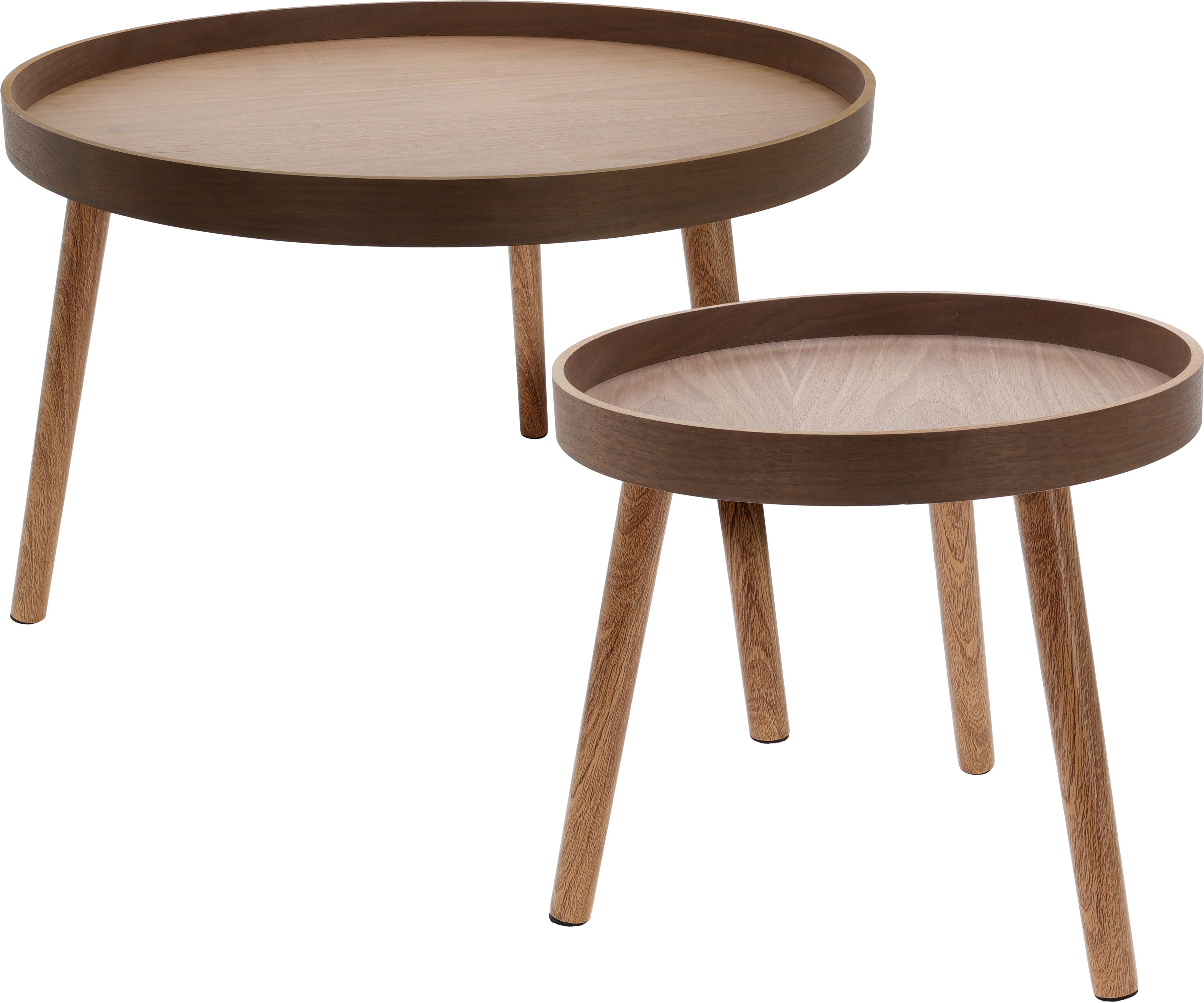 Lot de 2 tables d'appoint rondes EH Lot de 2 tables d'appoint rondes EH