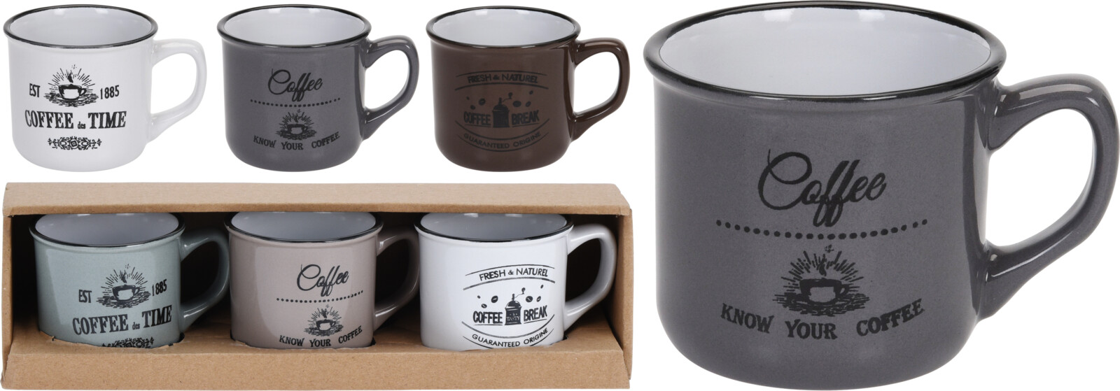 Lot de mugs 3 pièces