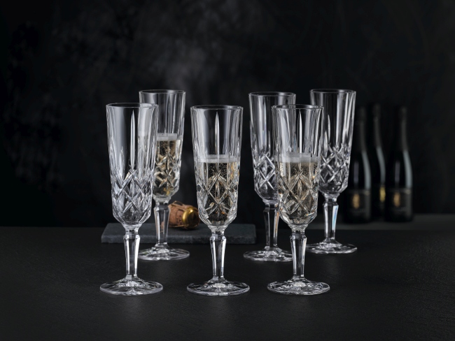 Lot de 6 verres à champagne NOBLESSE