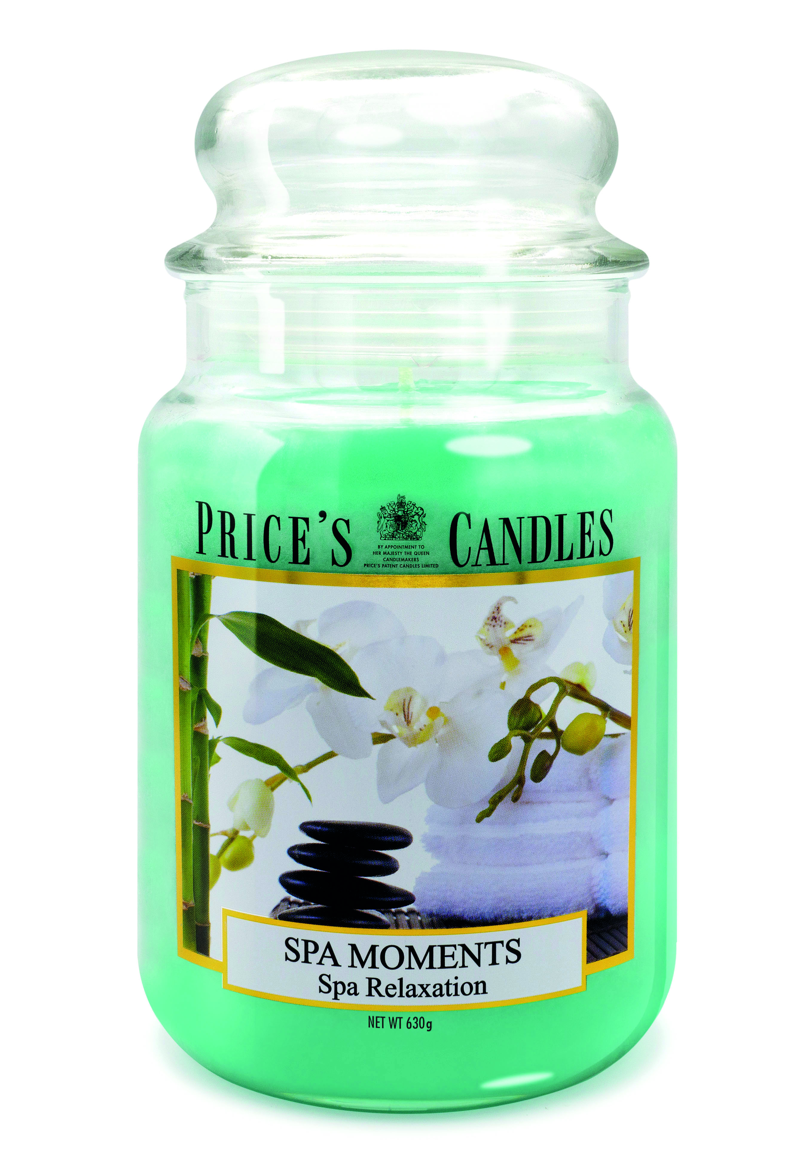 Bougie parfumée dans pot en verre avec couvercle Spa Moments PRICES Bougie parfumée dans pot en verre avec couvercle Spa Moments PRICES