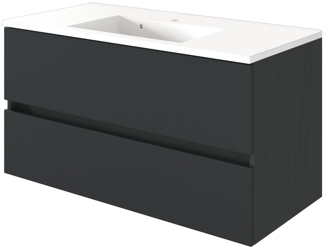 Meuble sous vasque avec plan vasque 100 BAABE Meuble sous vasque avec plan vasque 100 BAABE