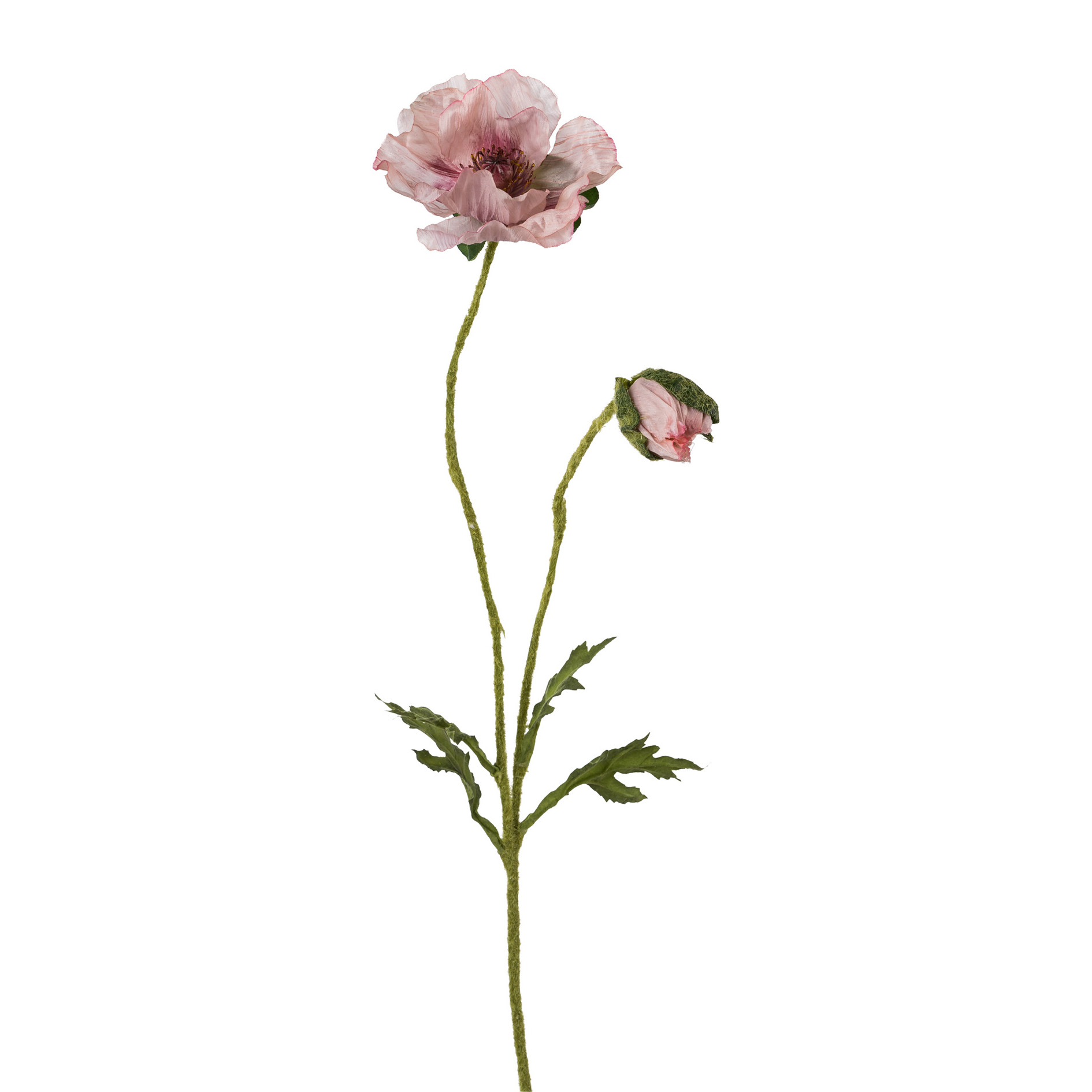 Fleur décorative avec bouton 66cm MOHN