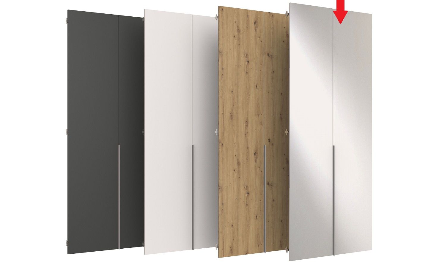 Lot de 2 portes pour armoire à portes battantes EASY PLUS