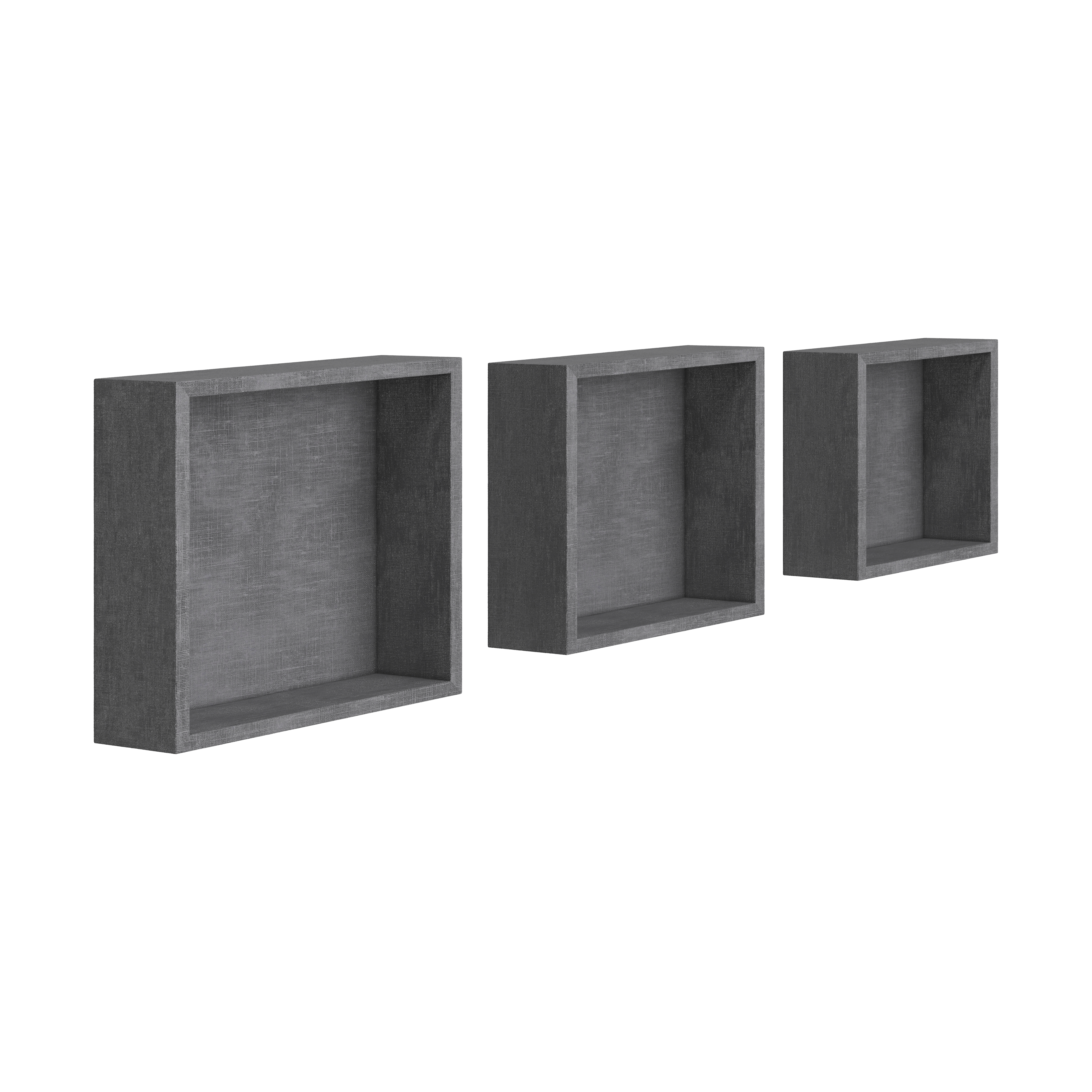 Lot de 3 étagères murales KALISI Lot de 3 étagères murales KALISI