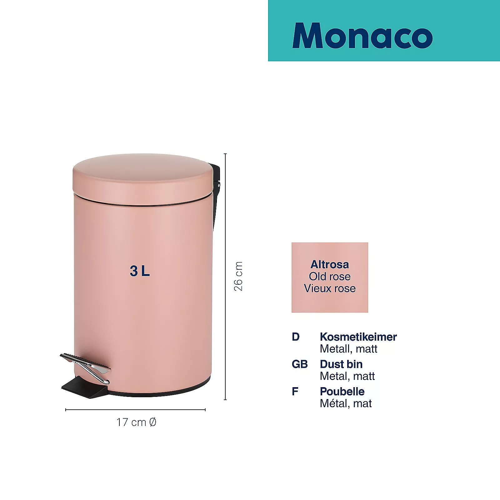 Kosmetikeimer MONACO