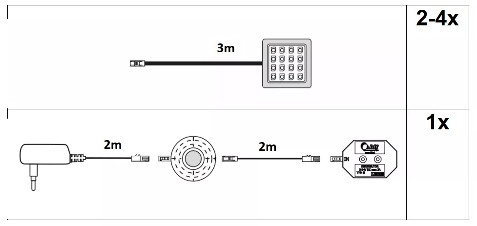 Lot de 2 spots LED ADUA