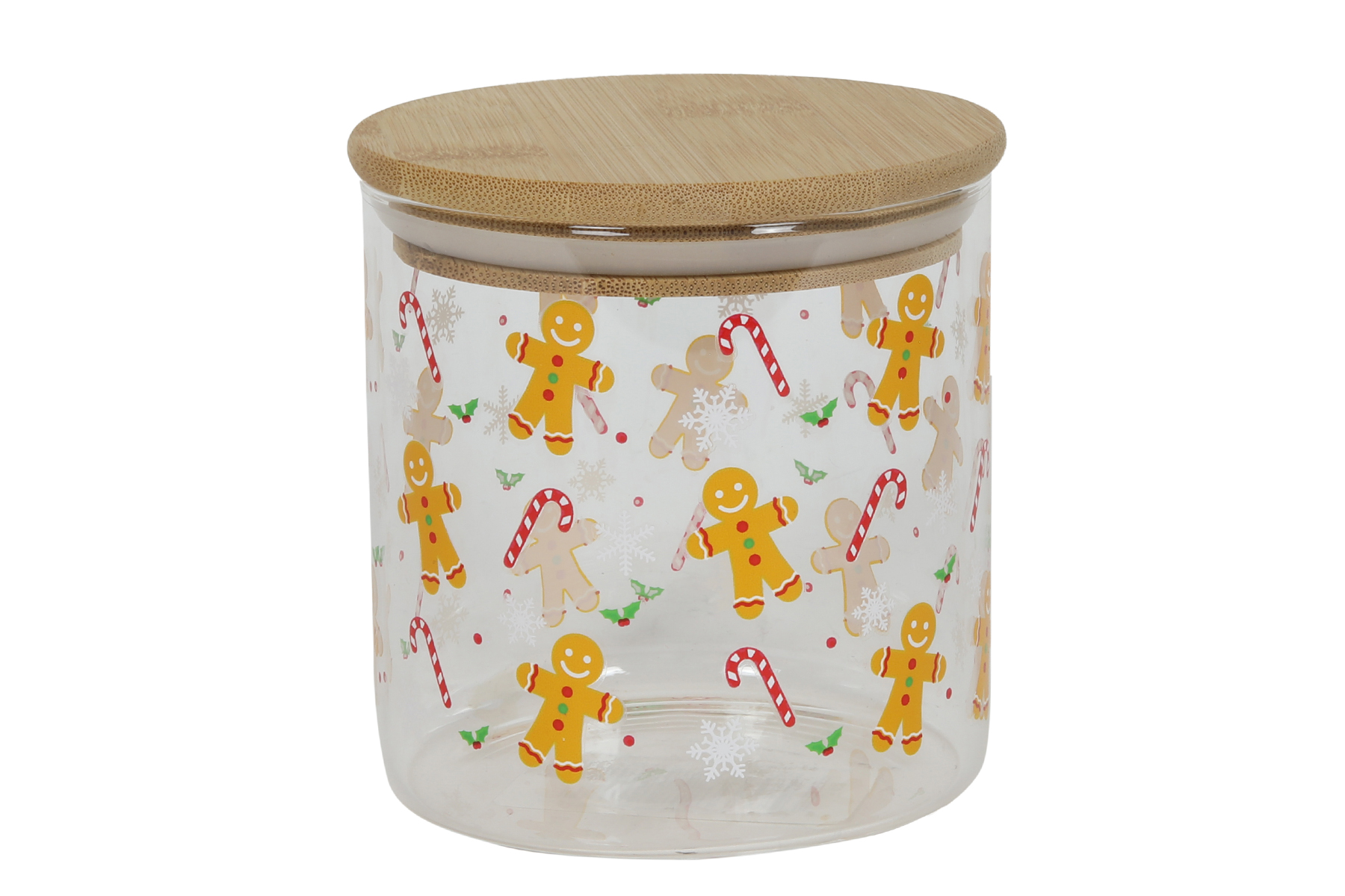 Pot en verre motif pains d'épices MERRY CHRISTMAS Pot en verre motif pains d'épices MERRY CHRISTMAS