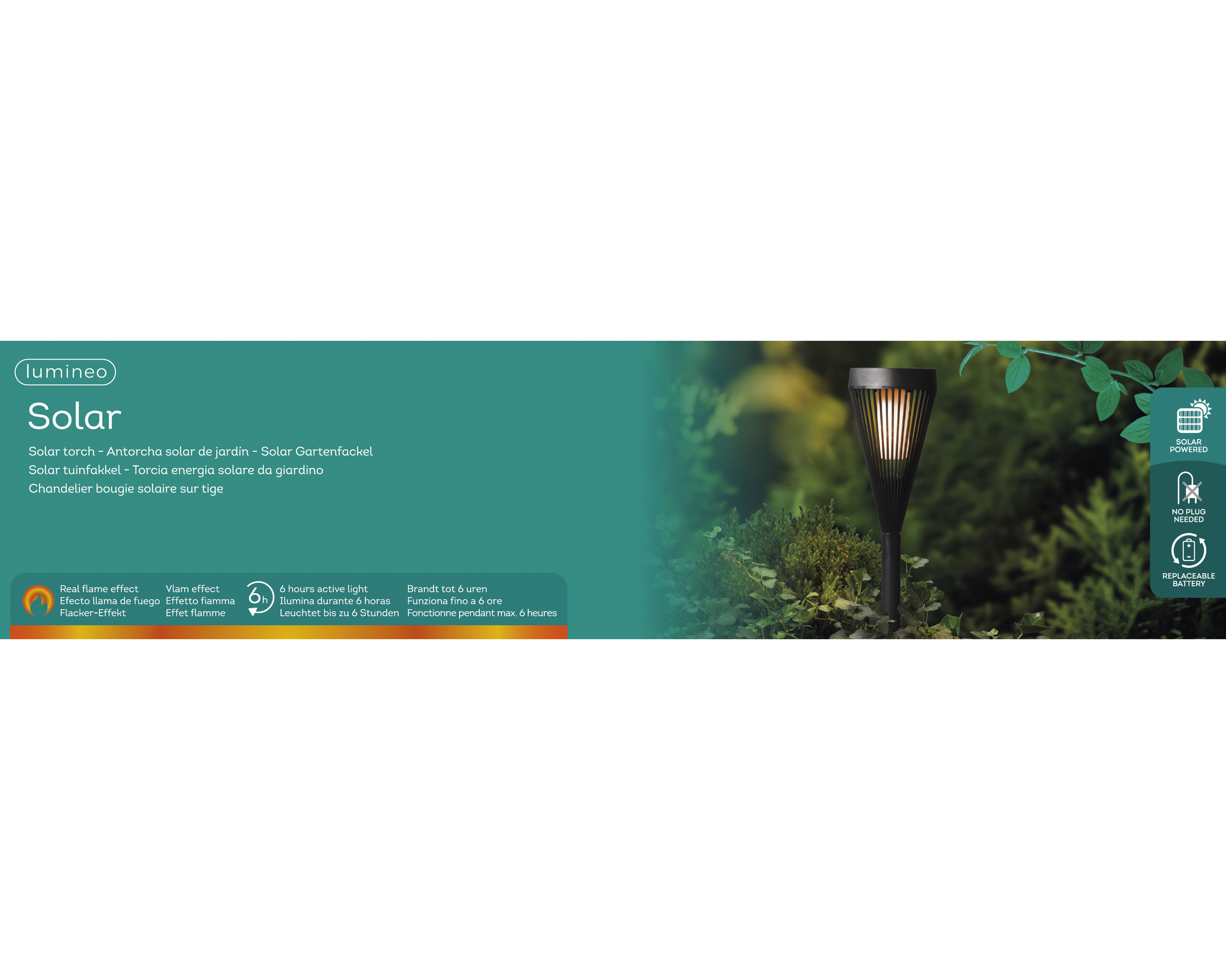 LED Solar Fackel SOLAR