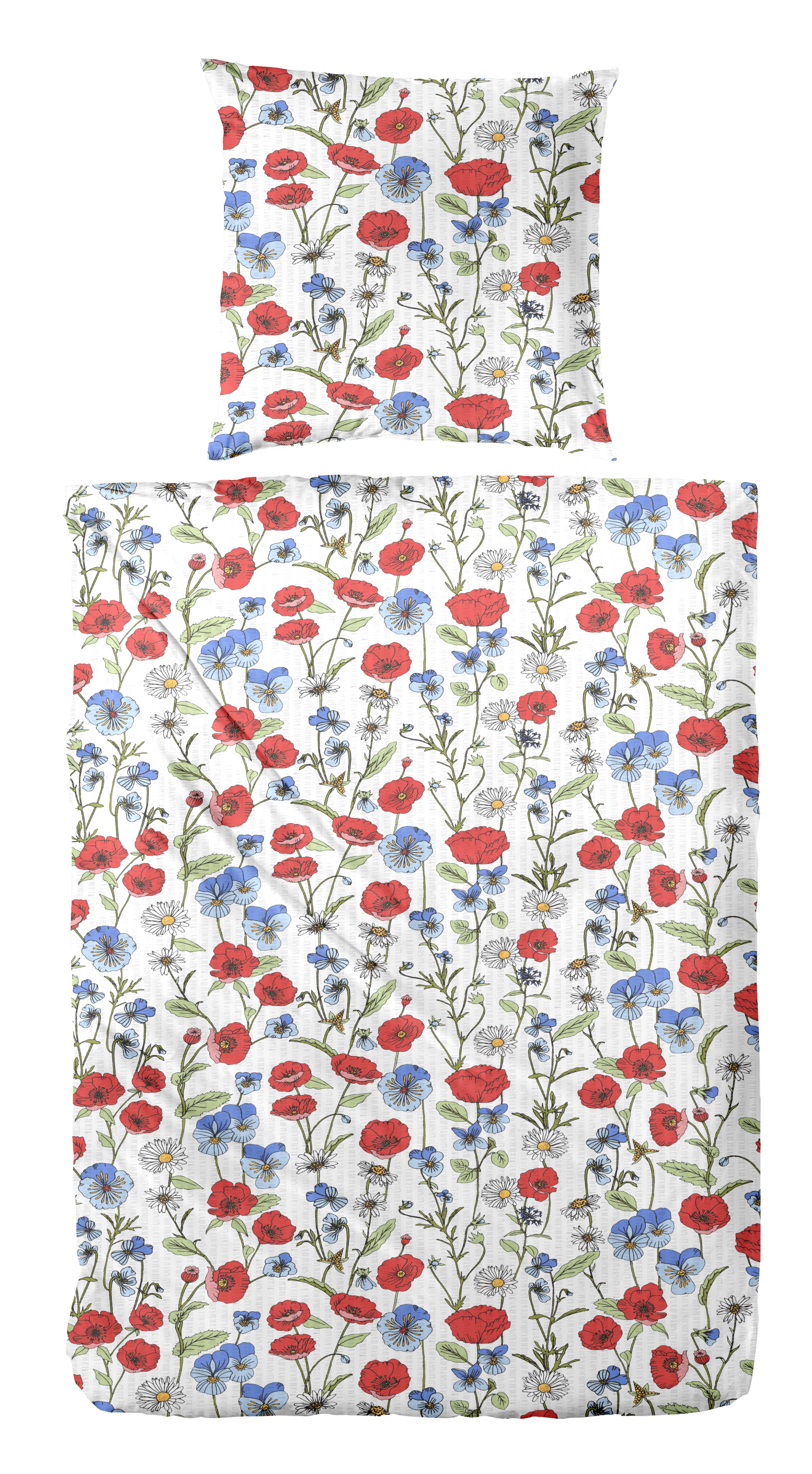 Bettwäsche Mohnblume SEERSUCKER Bettwäsche Mohnblume SEERSUCKER
